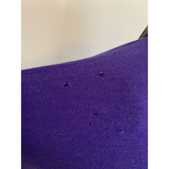 Peter Millar VTG Purple Silk Wool Cashmere Polo Sweater XL NWT Collar Button - Picture 5 of 14